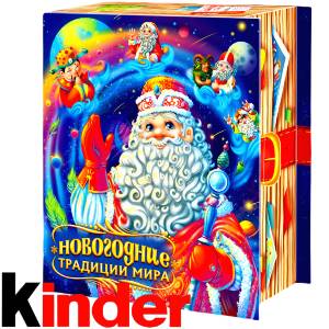 Детский новогодний подарок в картонной упаковке весом 850 грамм по цене 1330 руб в Воткинске